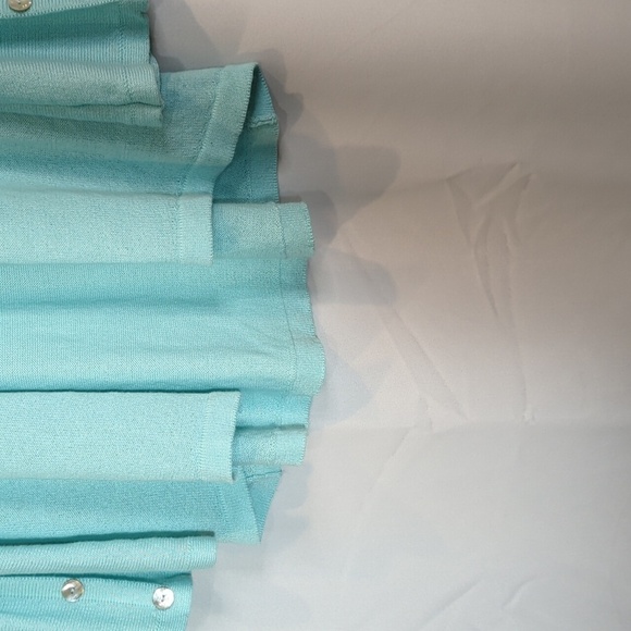 Soft Surroundings Open front Cardigan Linen Blend Button Accent Sleeve - Picture 4 of 9